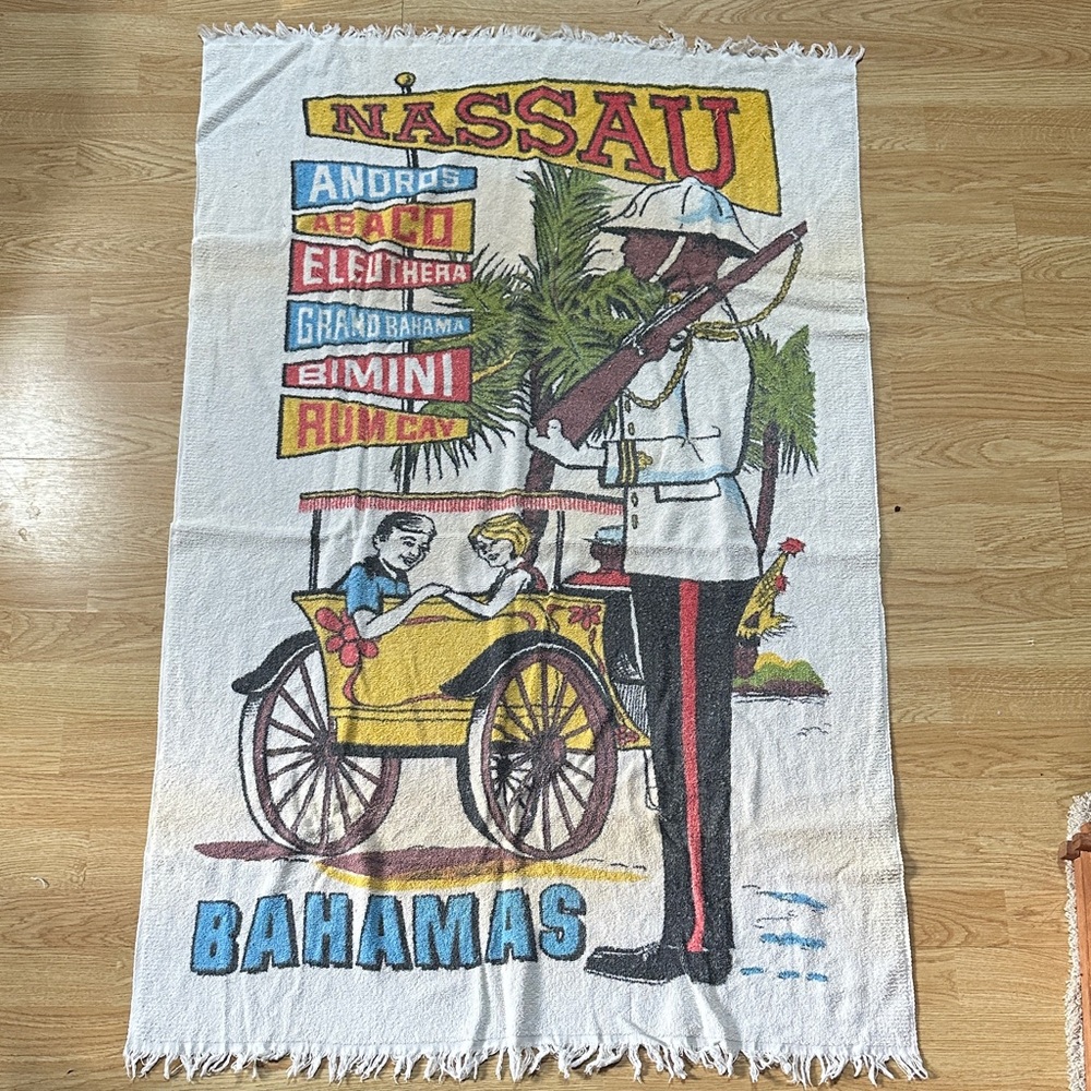 Vintage Nassau in the Bahamas Beach Towel
